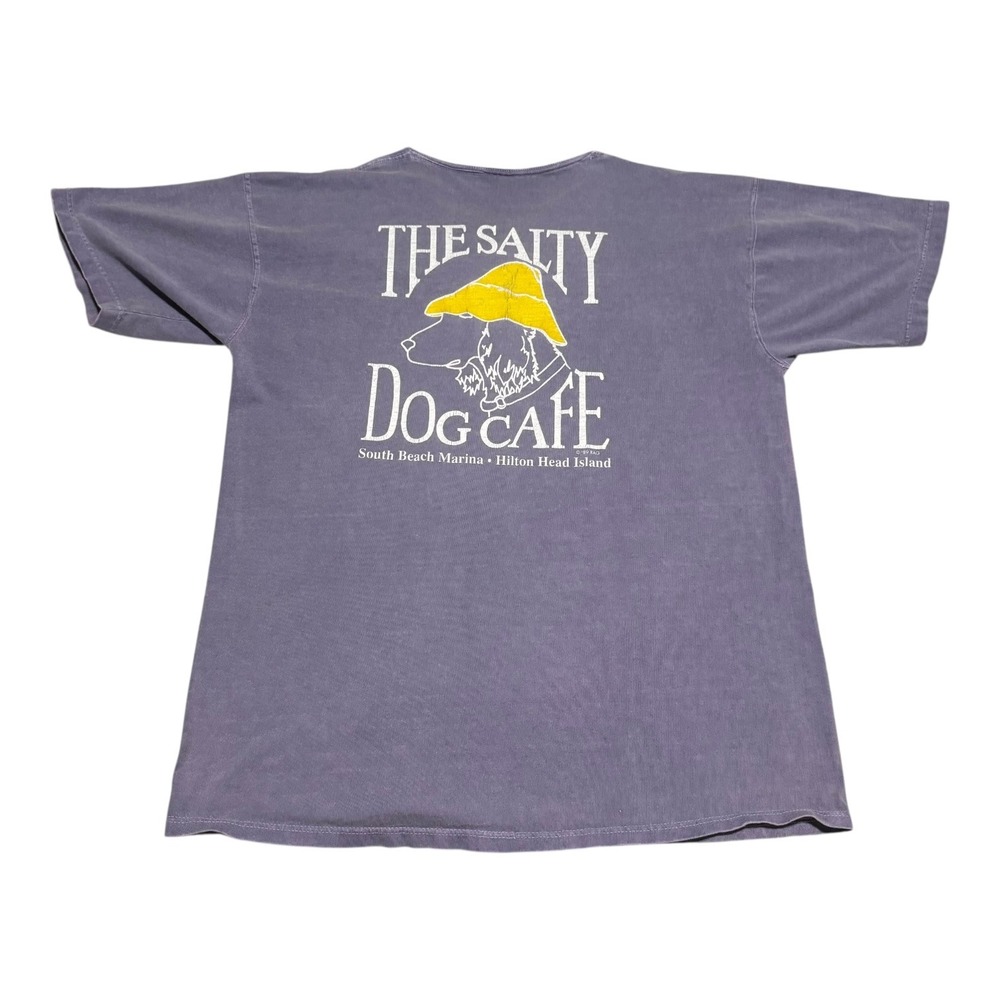 2000s The Salty Dog Cafe Light‎ Purple Double Sided Shirt Men's XL NO NECK
